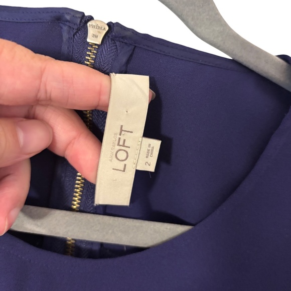 Ann Taylor LOFT Navy / Royal  Blue Sleeveless Sheath Dress Women’s Size 2 - Picture 2 of 12